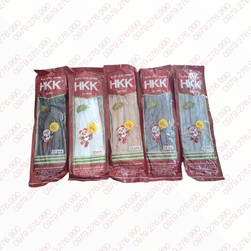 Dây khoá quần HKK nhãn đỏ- 12 cái/ 1 túi