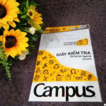 Giấy kiểm tra kẻ ngang Campus TP-BM70G-30 - Màu vàng ...