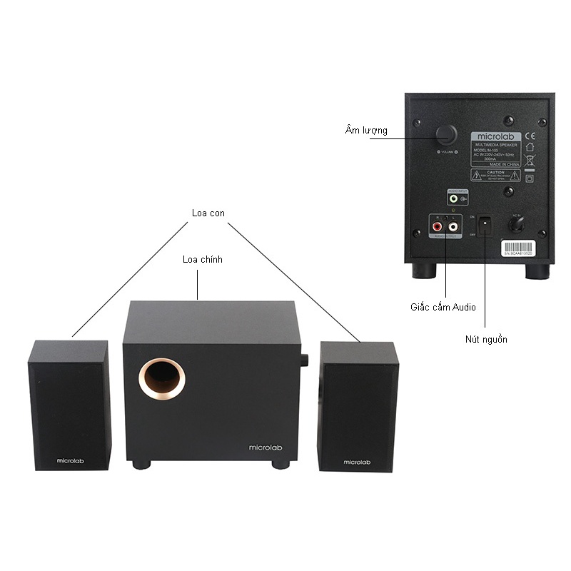 Loa máy tính Microlab M105/2.1