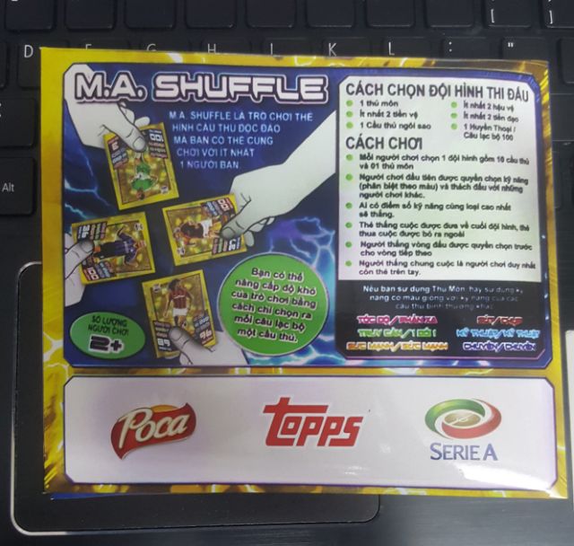 - Bộ thẻ in Match Attax Huyền thoại Serie A Calcio Poca