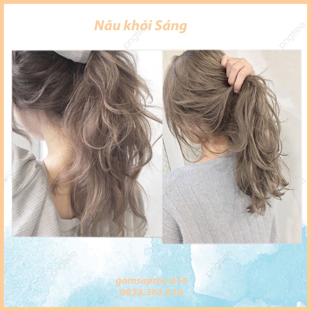 Thuốc nhuộm tóc Nâu khói sáng không tẩy lên từ nền tóc đen (tặng kèm oxy trợ nhuộm + găng tay) | BigBuy360 - bigbuy360.vn