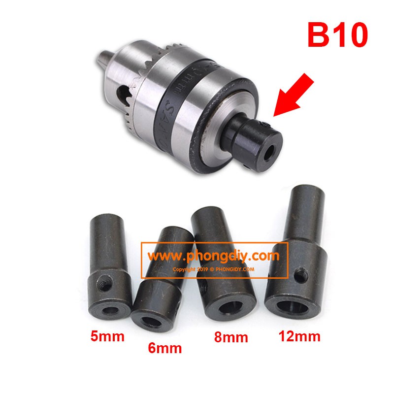Đầu nối măng ranh kim loại B10-5mm