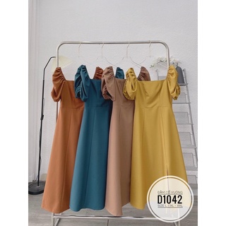 Bigsize Đầm cổ vuông xẻ tà D1042