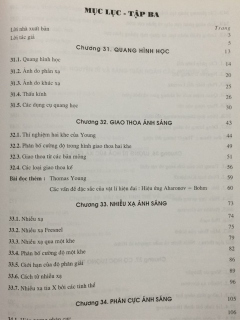 Sách - Vật lí đại cương Các nguyên lí và ứng dụng Tập 3: Quang học và vật lí lượng tử