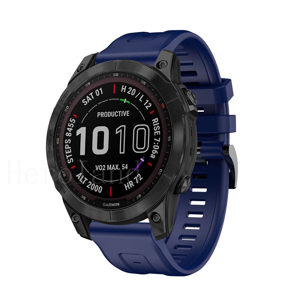 Dây Đeo Thay Thế Bằng Silicone 22MM Cho Garmin Fenix 7 6 6Pro Fenix 5 5 Plus Forerunner 945 935