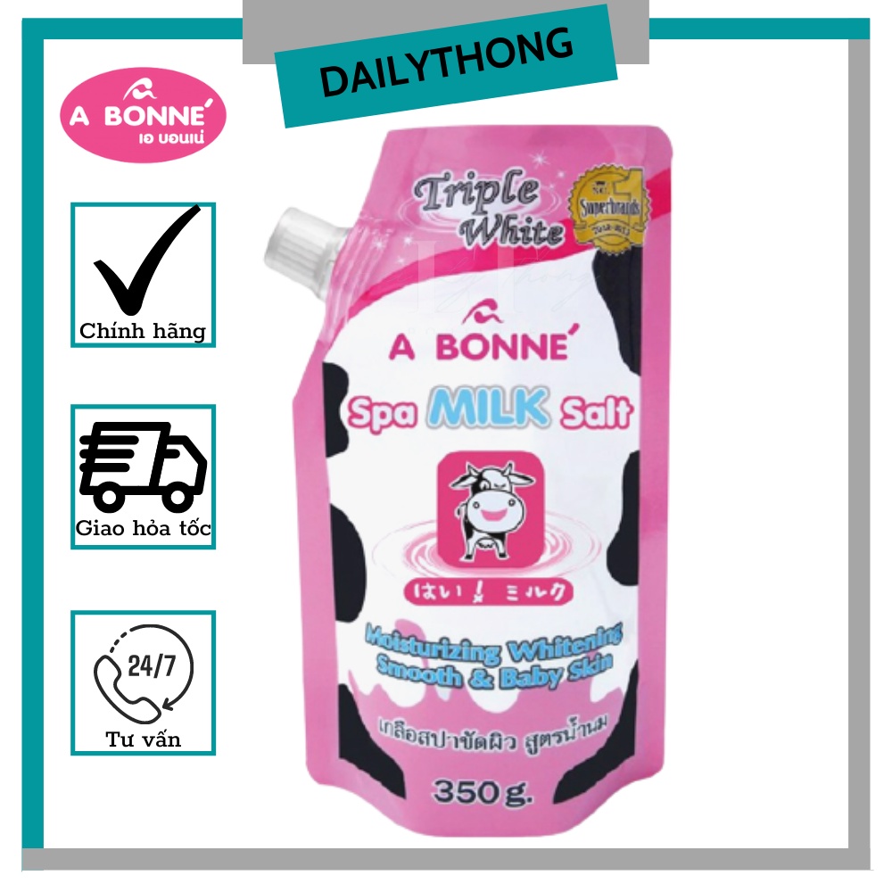 Muối tắm tẩy tế bào chết toàn thân sữa bò ABONNE Spa Milk Salf 350g Thái Lan