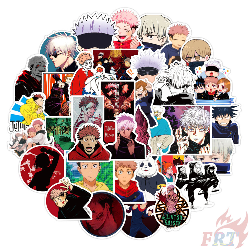 Set 100 miếng dán họa tiết anime Jujutsu Kaisen - Series B Yuji Itadori chống thấm nước thời trang DIY