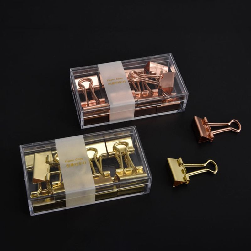 Set 16 Kẹp Giấy Ghi Chú Bằng Kim Loại Mini 19mm 16 Cái
