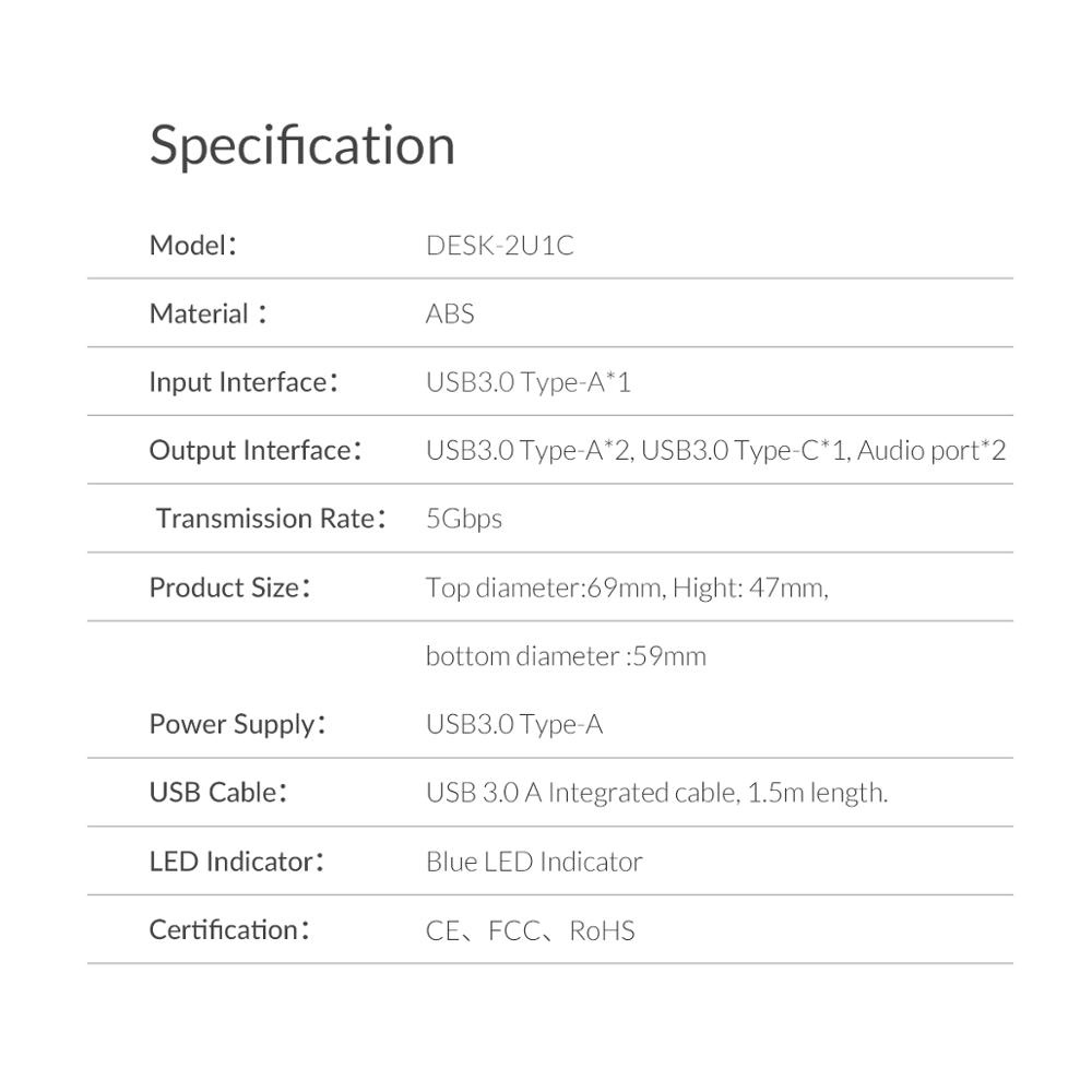 Orico Đầu Đọc Thẻ Nhớ OTG USB 3.0 Cho Laptop