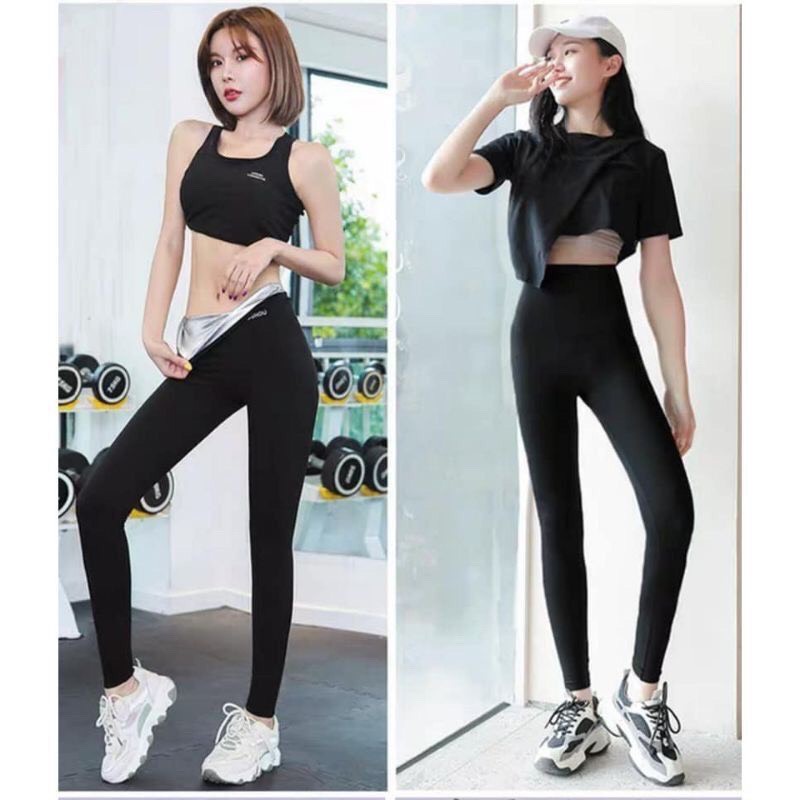 [ SIÊU HOT] Quần Đổ Mồ Hôi Tan Mỡ Bụng Sinh Nhiệt Định Hình Dáng Dài Legging Born Uncommon
