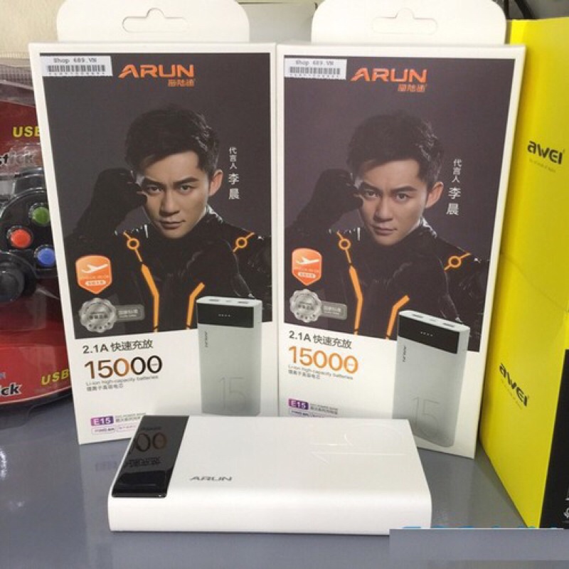 Pin Dự Phòng Arun 15.000mAh