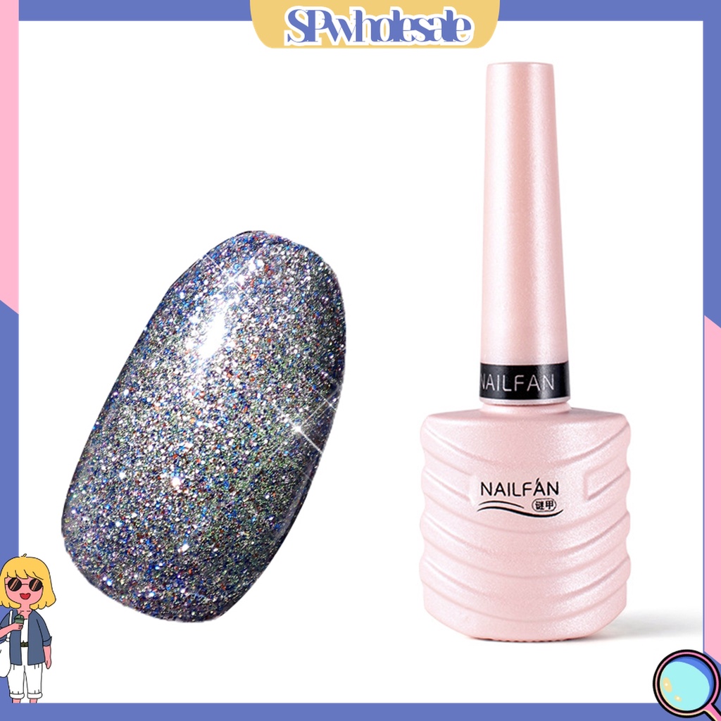 {SPwholesale} Sơn gel hiệu ứng kim tuyến lấp lánh nhiều màu tùy chọn thời trang