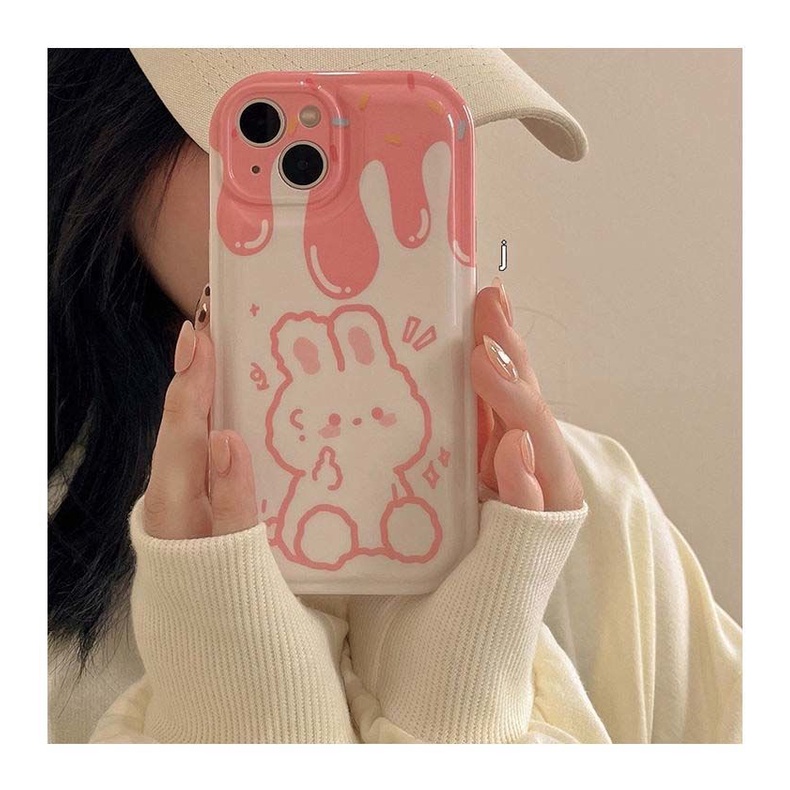 Ốp Điện Thoại Cao Su Mềm Hình Gấu Thỏ Cho iPhone 12 13 11 Pro Max X Xs Max Xr ioerhu
