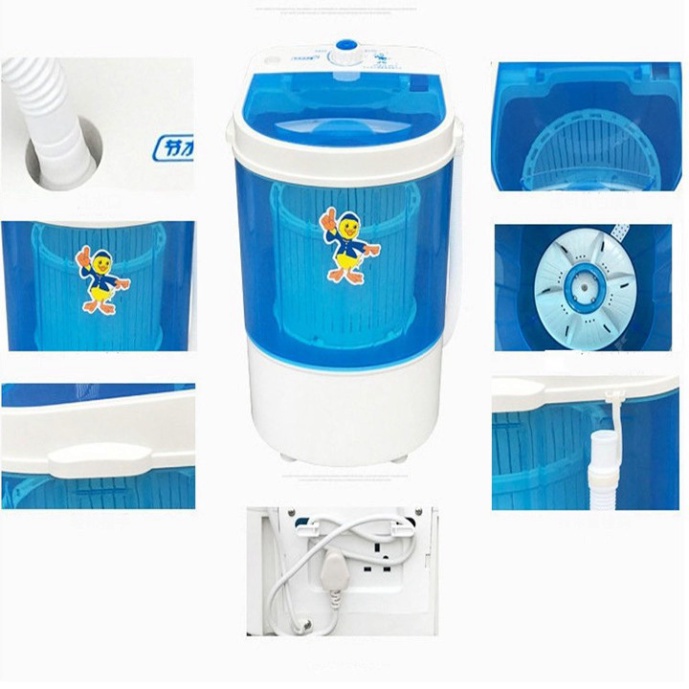 Máy Giặt Mini Tiện Lợi Kèm Lồng Vắt Và Lõi Giặt Giày