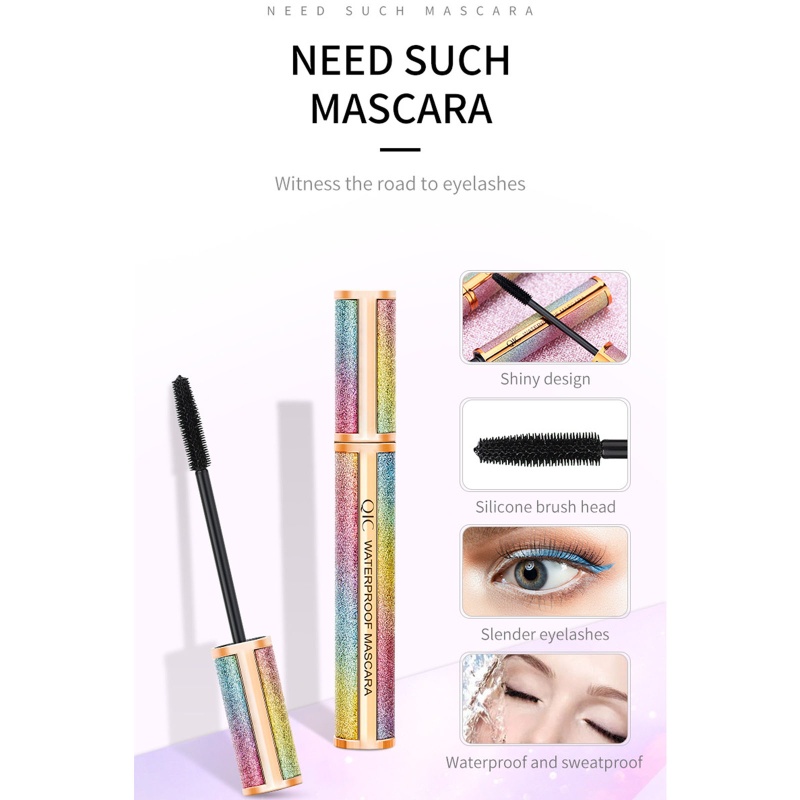 Mascara Sợi Tơ 4D Màu Đen Làm Dài Và Dày Mi Chống Nước