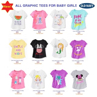 Set 5 Áo cotton old navy bé gái 1-4 tuổi