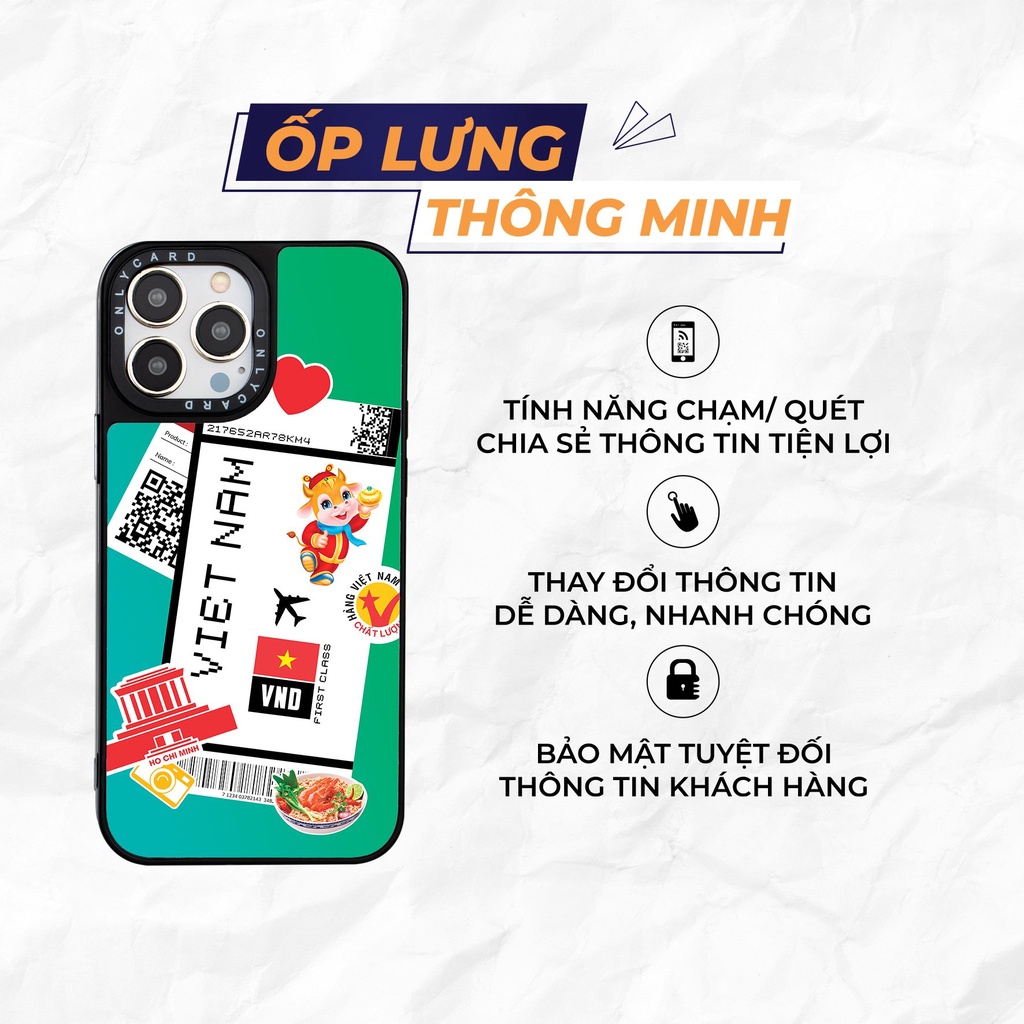 Ốp lưng thông minh ONLYCASE_VIET NAM_51/Onlycard Dành cho các dòng IPhone 7/7plus/8/8plus/x/xr/xs/11/12/13/pro/promax