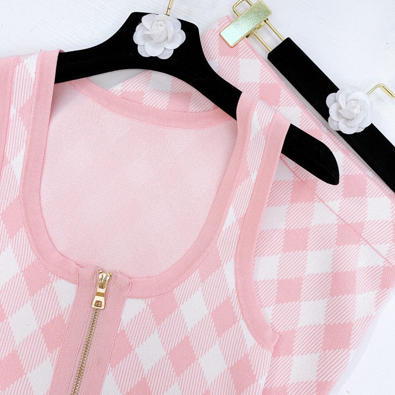 Jiashucheng Set Áo Váy Phong Cách Retro Hong Kong Thời Trang Mùa Hè Cho Nữ