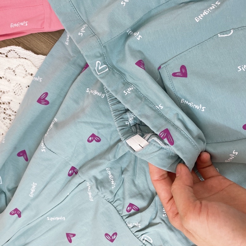 Bộ pink bầu & sau sinh chát cotton loại 1 có khoá kéo cho bé ti size XXL