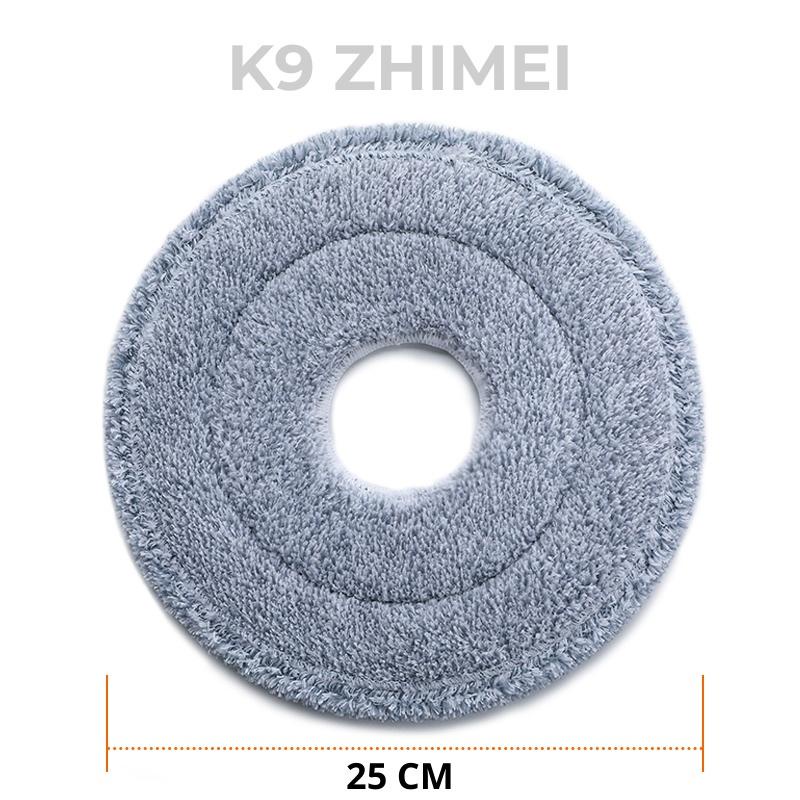 Bông Lau Sợi Microfiber Hình Tròn  Thay Thế Chổi Lau Nhà Tách Nước Bẩn