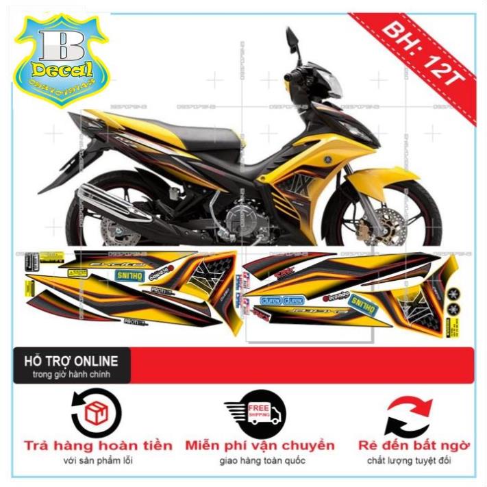 ( Quí khách vui lòng mang ra tiệm cho thợ dán ) Tem EX 2011 IX VÀNG ĐEN [Bi Decal]