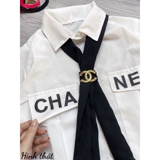 ÁO SƠ MI CROPTOP PHỐI CÀ VẠT HOT