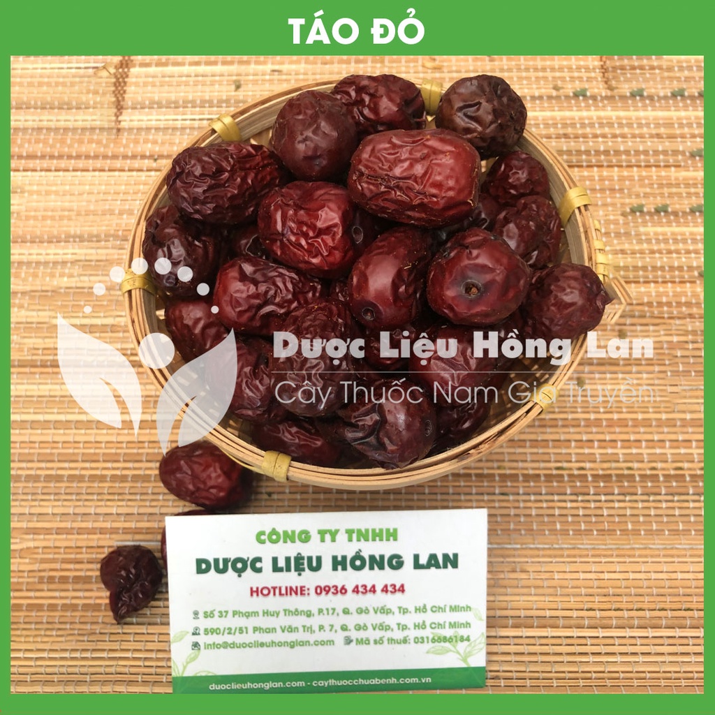 QUẢ TÁO ĐỎ (HỒNG TÁO) khô đóng gói 1kg - congtyduoclieuhonglan