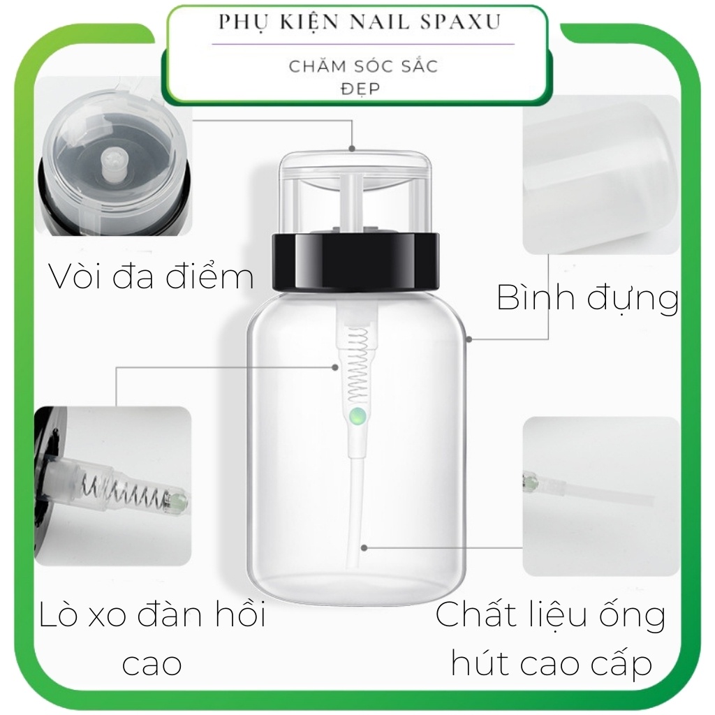 Lọ đựng cồn axeton dung dịch 200ml