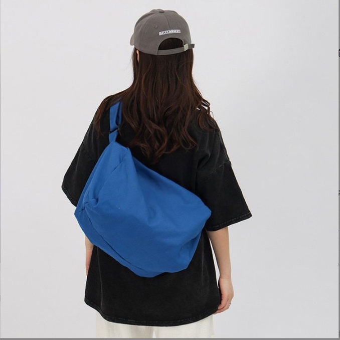 Túi Đeo Chéo Đeo vai Vải Canvas Cỡ Lớn Thời Trang Nam Nữ Đi Học Đi Chơi