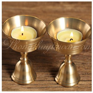 Chân đế Đồng đa dụng(Chân đựng nước,xông dầu,đựng nến,dầu)cao10cm(cầm không nóng tay) thờ cúng