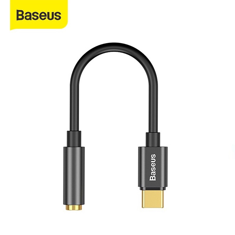 Bộ chuyển đổi Baseus L54 Type-C sang 3.5mm hỗ trợ truyền âm thanh 24-bit thiết kế nhỏ gọn