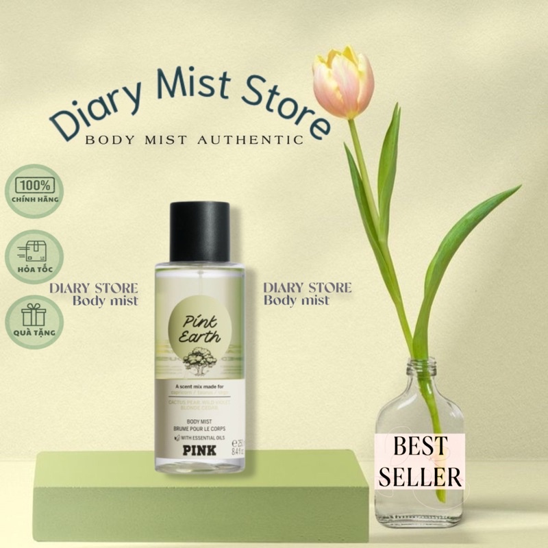 Diarymist.store Xịt thơm toàn thân Pink Victoria's Secret Pink Earth