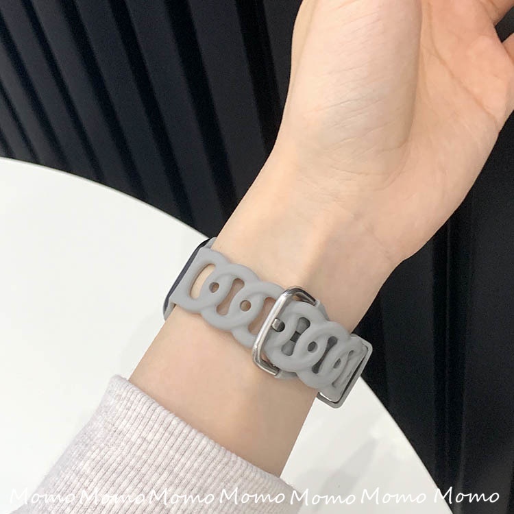 Dây Đeo Silicon Mềm Cho Đồng Hồ Thể Thao 45mm 41mm 44mm 38mm 42mm