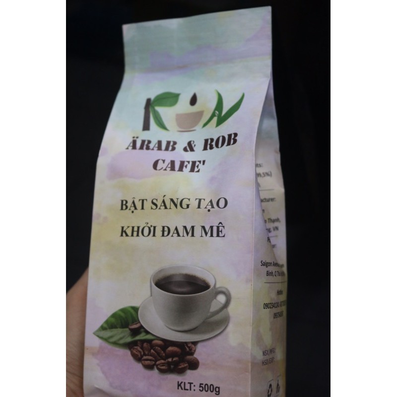 (TẶNG MÁY) Cà Phê Nguyên Chất Arabica & Robusta Rin pha phin pha máy hương vị đậm vừa