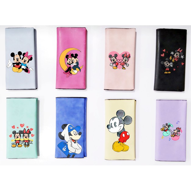 Ví capoo da lộn dạng dài VLDI25 bóp cầm tay mickey  kiểu