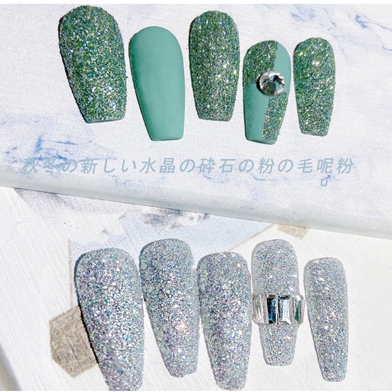 Bột nhũ rắc kim tuyến dạng hạt/bột lấp lánh trang trí móng tay nghệ thuật