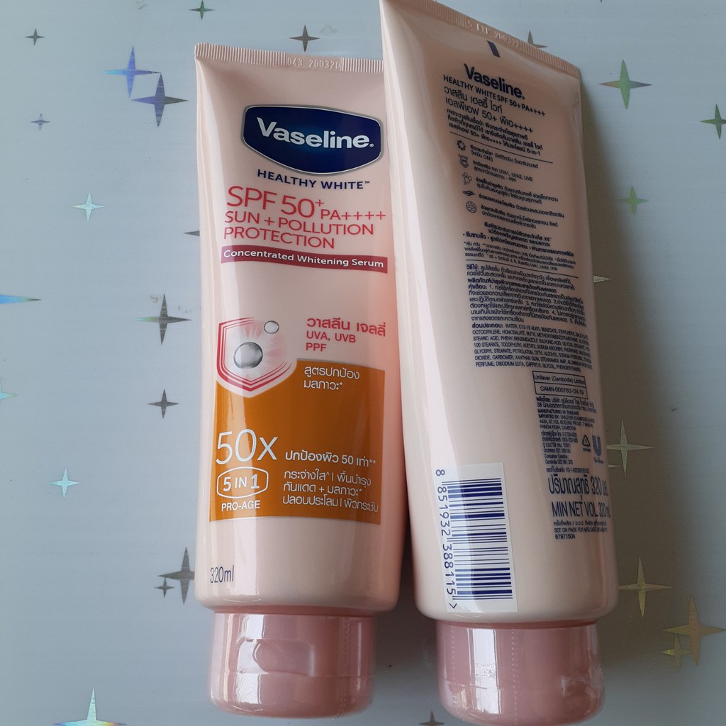 Sữa dưỡng thể Vaseline 50X Thái Lan 320ml