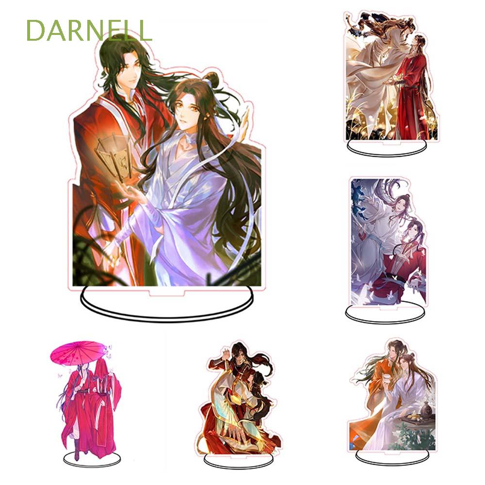 DARNELL Fashion Tian Guan Ci Fu Cartoon Anime Figure Model Plate Figure Model Toys Decoration Toys Cute Ornaments Desktop Standing Card Stand Model Toys Hua Cheng Acrylic Stand Figure