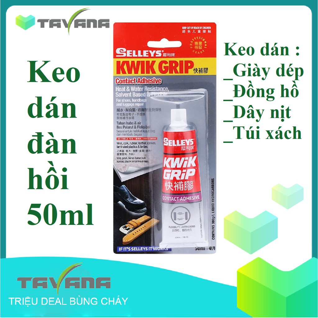 Keo dán giày, đồng hồ Selleys Kwik Grip 50ML