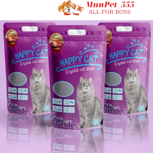 Happy Cat Cát vệ sinh thủy tinh  cho mèo túi 5l