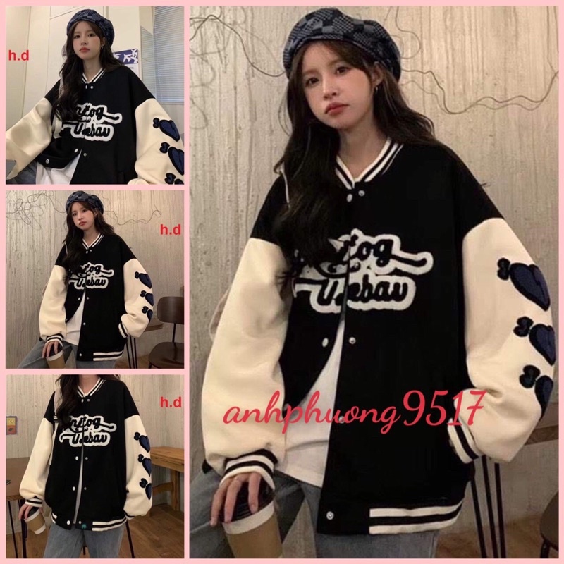 Áo khoác bomber Jacket nam nữ HAU Hàng loại 1 cá tính Trend 2022 phong cách Hàn QuốcChất nỉ vs gió chống nắng