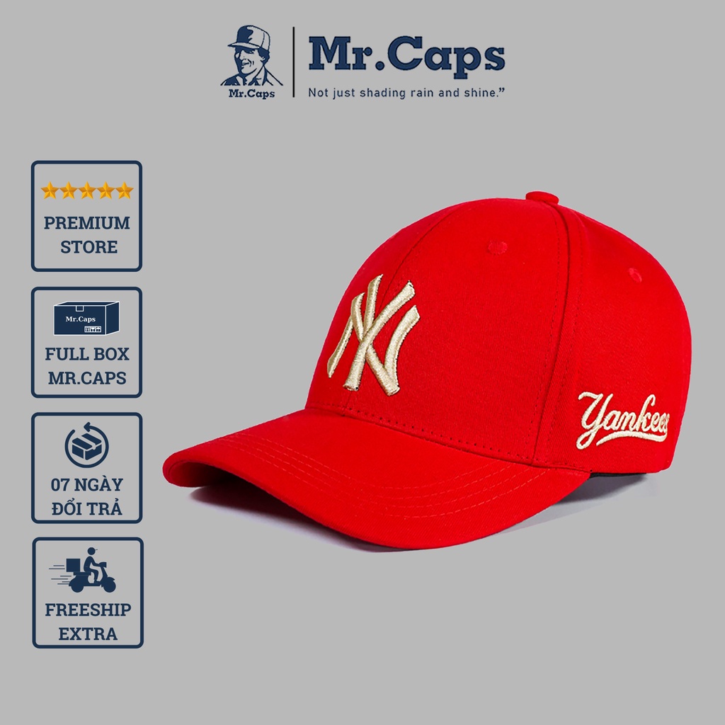 Mũ lưỡi trai NY - Nón kết thời trang thể thao ulzzang phom unisex logo thêu cao cấp dành cho cả nam nữ của Mrcaps NY01