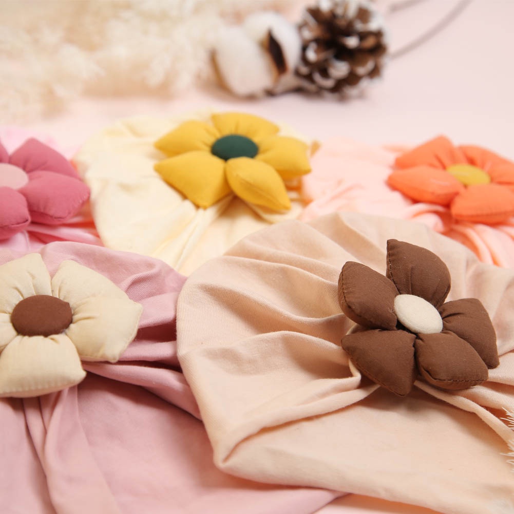 1 Chiếc Băng Đô Đội Đầu Bằng Vải Cotton Hình Hoa Dễ Thương Cho Bé 0-4 Tuổi