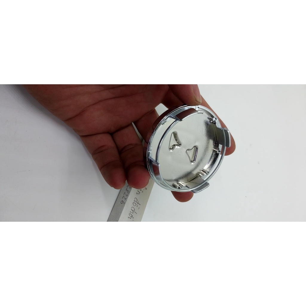 Logo chụp mâm, ốp lazang bánh xe ô tô Hyundai  đường kính 58mm màu trắng
