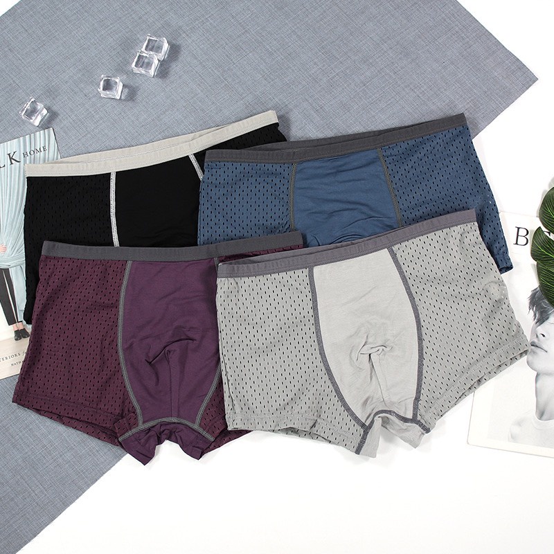 Hộp 4 Quần Sịp Men Đùi Cho Nam Thông Hơi Cao Cấp