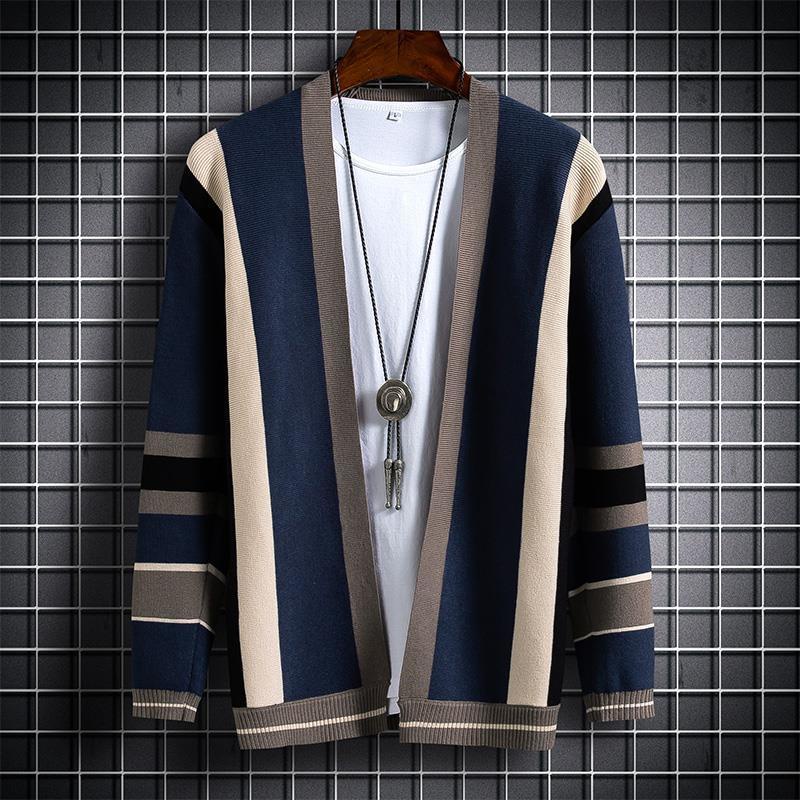 Áo Khoác Cardigan Dệt Kim Dáng Rộng Thời Trang Thu Đông Hàn Quốc Hàng Mới Dành Cho Nam