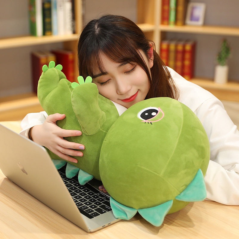 Thú Gấu Bông Khủng Long Đuôi Tim,Gối ôm quà tặng Siêu Mềm Êm Đẹp 45cm-SANBEO.VN