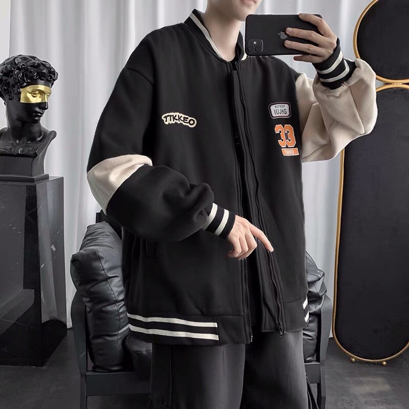 FREESHIP 50K - Áo Khoác Bóng Chày Thêu Chữ , Logo Form Rộng Thu Đông Unisex-AKNHUNGHINH33 GIARE77