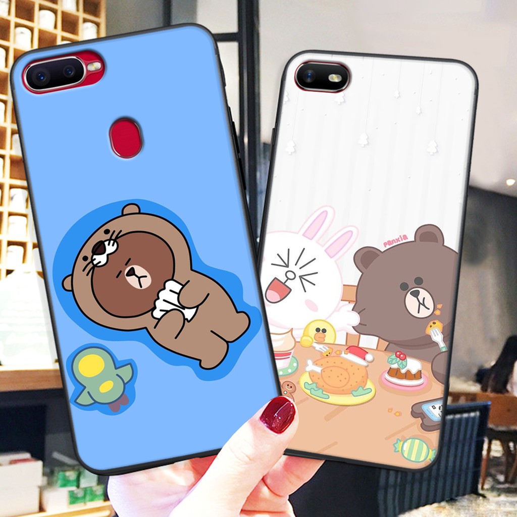 [ỐP OPPO_SIÊU RẺ] ỐP LƯNG OPPO IN HÌNH GẤU BROWN BEAR VÀ THỎ CONY |A1k-A3s-A5s-A7-F9-A12| DOAREMON CASE