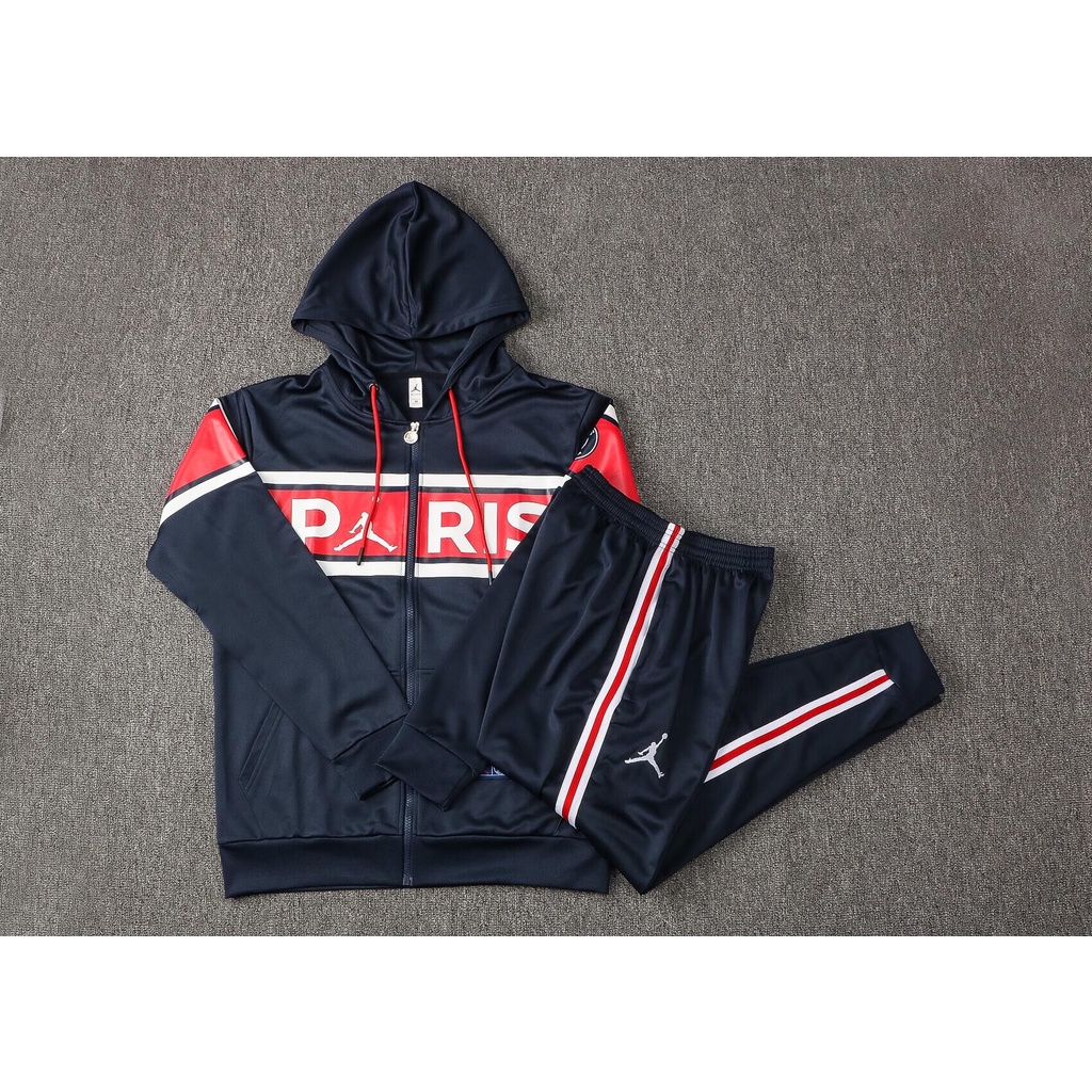 Áo Bóng Đá Màu Xanh Hoàng Gia Jordan Paris Mùa 20-21 s-2xl * Có Sẵn Tùy Chỉnh